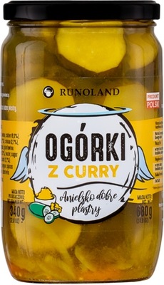 Ogórki z curry anielsko dobre plastry 680g 720ml