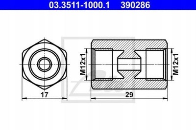 LAIDAS STABDŽIŲ ATE 03.3511-1000.1 ADAPTER, MERC 