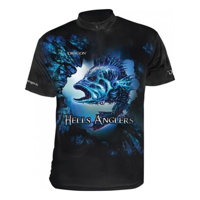 Koszulka T-shirt H.Anglers Okoń M czarno/niebi.
