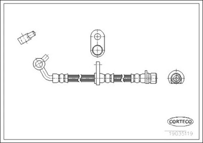 CABLE HAM. 19035119 CORTECO CABLE DE FRENADO  