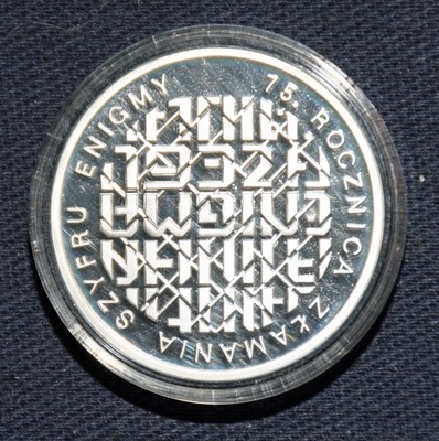 10 złotych Złamanie szyfru Enigmy 2007 srebro Mennica Państwowa