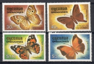 Motyle - Grenada i Grenadyny 1982 Mi 490-493 **