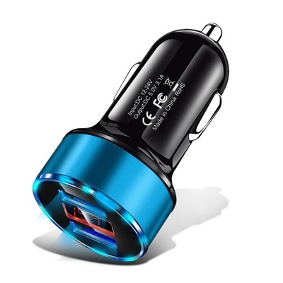 CAR CHARGER 3.1A QUICK CHARGE DUAL USB PORT DIODO LUMINOSO LED DISPLAY CIGARETTE LIGHTER  