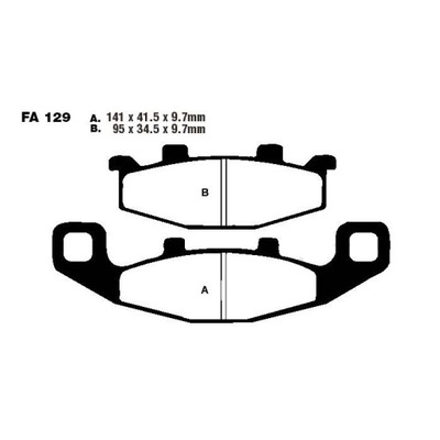 PADS BRAKE EBC BRAKES FA129 - milautoparts-fr.ukrlive.com