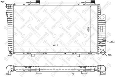 РАДИАТОР ДВИГАТЕЛЯ MERCEDES CLASS C 230 96-97