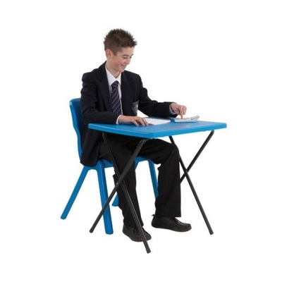 Stolik składany niebieski uczniowski nauka biurko
