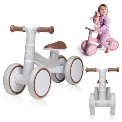 Rowerek biegowy chodzik jeździk 4 koła AMORTYZACJA na roczek Lionelo Villy