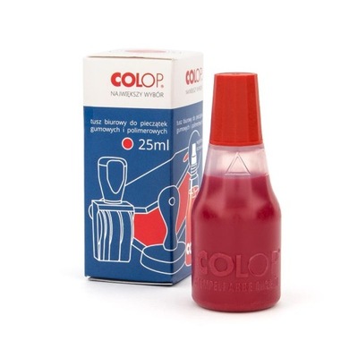 Tusz do stempli Colop czerwony 25ml