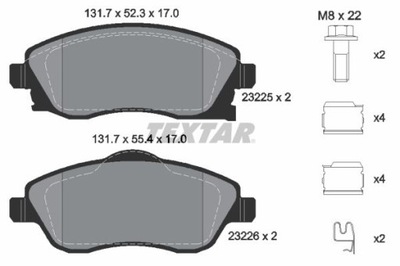 TEXTAR 2322501 ZAPATAS DE FRENADO  