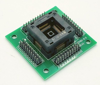 Płytka adapter uniwersalny QFP80 LQFP80 0.5 ZIF