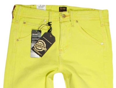 LEE spodnie SLIM yellow DROP CROTCH W32 L33