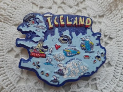MAGNES NA LODÓWKĘ ISLANDIA MAPKA REYKIAVIK ICELAND