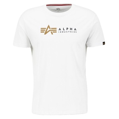Tričko Alpha Industries Alpha Label T 118502 09 biela XL