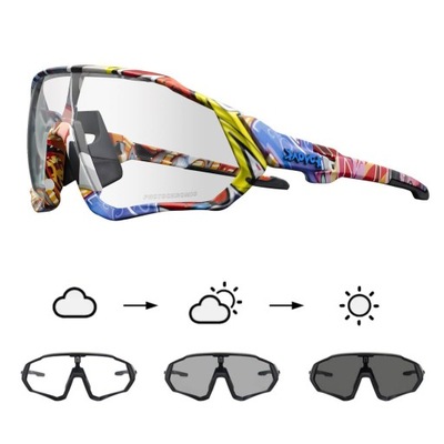 Kapvoe fotochromowe okulary rowerowe wymienne szkła