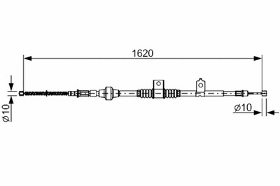 BOSCH CABLE DE FRENADO DE MANO PARTE TRASERA P MITSUBISHI LANCER VIII 1.5-2.0D  