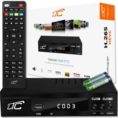 TUNER TV NAZIEMNA HD DEKODER DVBT2 WIFI H.265 HEVC