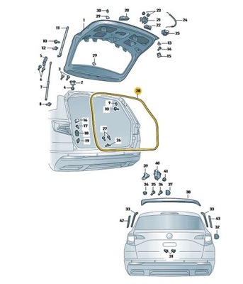 FORRO DE CAPO DE TAPA DE MALETERO SKODA SCALA  