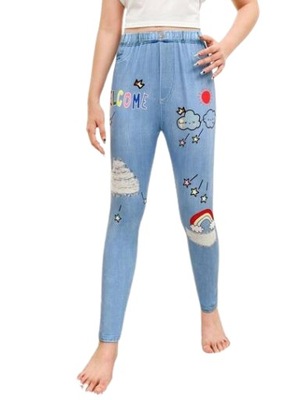 SHEIN LEGGINSY DZIEWCZĘCE NA CO DZIEŃ 158-164 ŁJA