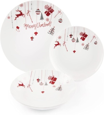 Excelsa Merry Christmas Zastawa stołowa Zestaw Obiadowy porcelanowy 16 el.