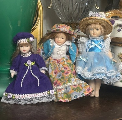 LALKA KOLEKCJONERSKA PORCELANA - 3 SZT