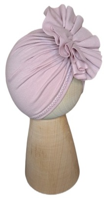 czapka turban dziecięcy z falbanką r.54-58cm