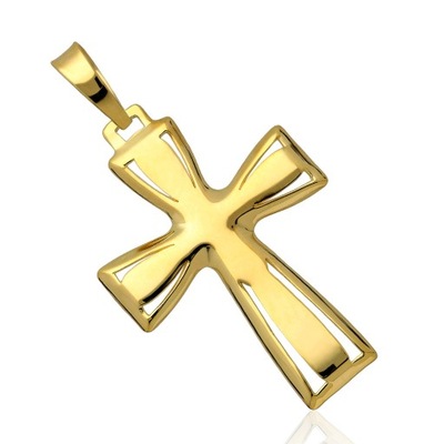 Krzyżyk złoty gładki złoto pr.585