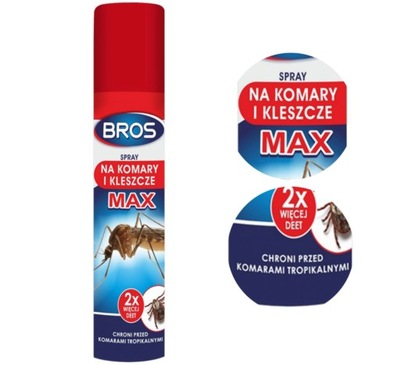 Spray Na Komary I Kleszcze Max 90ml Bros