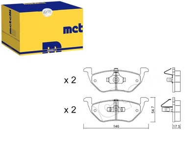 Гальмівні колодки гальмівні mazda tribute -08 metelli фото №1