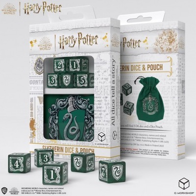 HARRY POTTER Slytherin Dice Set and Pouch