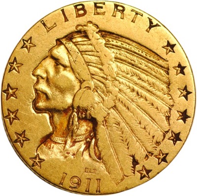 ck USA 5 Dolarów 1911 Indian Head
