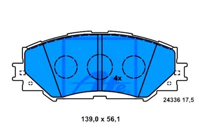 Ate гальмівні колодки гальмівні subaru trezia 1.3 фото №1