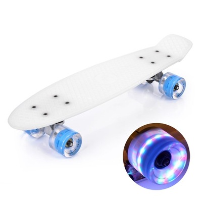 DESKOROLKA FISZKA DESKA METEOR PLASTIC ABEC 5 LED