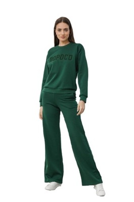 Dres szerokie spodnie bluza komplet zielony BOPOCO 38 M