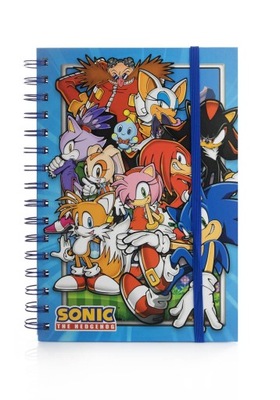 Notes A5 kołozeszyt Sonic The Hedgehog 80k w linie gumka