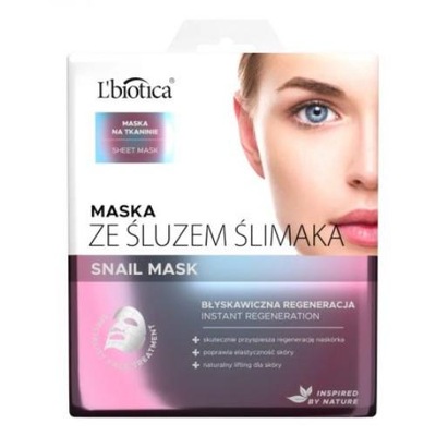 L'biotica SNAIL MASK Maska ze śluzem ślimaka