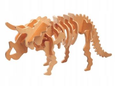 Dinozaur Triceratops składanka drewniana J001