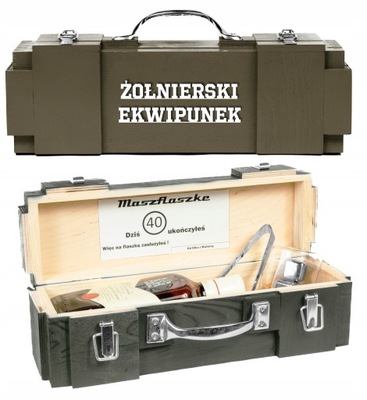 Militarny prezent dla wojska wojsko Żołnierz pojemnik na nóż whisky