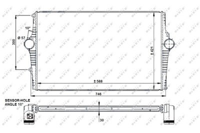NRF ИНТЕРКУЛЕР РАДИАТОР ВОЗДУХА DOLOTOWEGO VOLVO S60 I S80 I V70