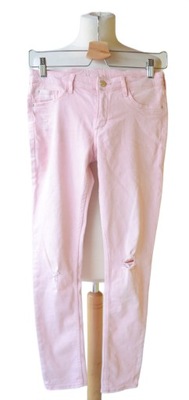 Spodnie Różowe H&M 152 cm 11 12 lat Dziury Fit