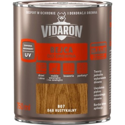 Bejca do drewna DĄB RUSTYKALNY 0,75L VIDARON
