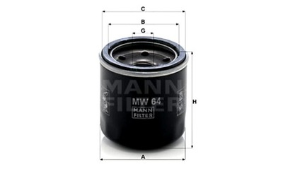 MANN-FILTER FILTRO PARA MOTOCICLETA MANN MW64 KAWASAKI VN VN 900 TRIUMPH  