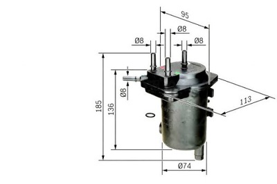 Bosch фільтр пального nissan micra iii note nv200 ren фото №1