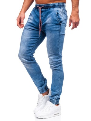 SPODNIE JEANSOWE JOGGER GRANATOWE TF119 DENLEY_M