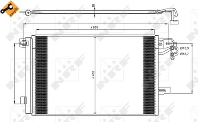 РАДІАТОР КОНДИЦІОНЕРА NRF 350064