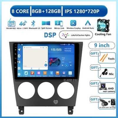 NAVEGACIÓN GPS ANDROID 13 CARPLAY PARA SUBARU IMPREZA GD GG 2002-2007  