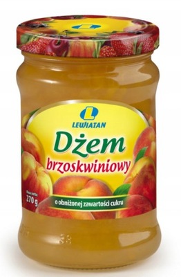 Dżem Brzoskwiniowy NISKOSŁODZONY do Pieczywa Naleśników Gofrów Lewiatan