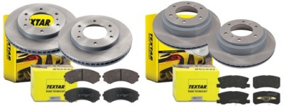 Гальмівні диски гальмівні колодки p+t textar mitsubishi pajero iii iv фото №1