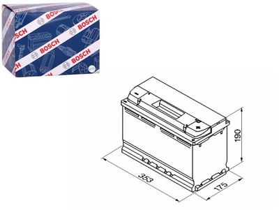 АКУМУЛЯТОР BOSCH 12V 100AH 830A S5 P + BIEGUN STANDARDOWY 353X175X190