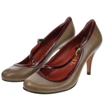 PACO GIL DAMSKIE CZÓŁENKA SKÓRZANE BRĄZ 40 2S8D