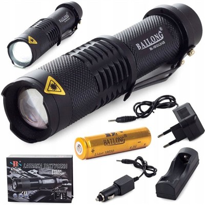 Latarka taktyczna Bailong 1812 Cree Zoom XM-L3-U3